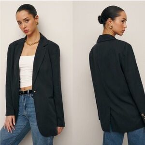 Reformation The Classic Relaxed Blazer in Black